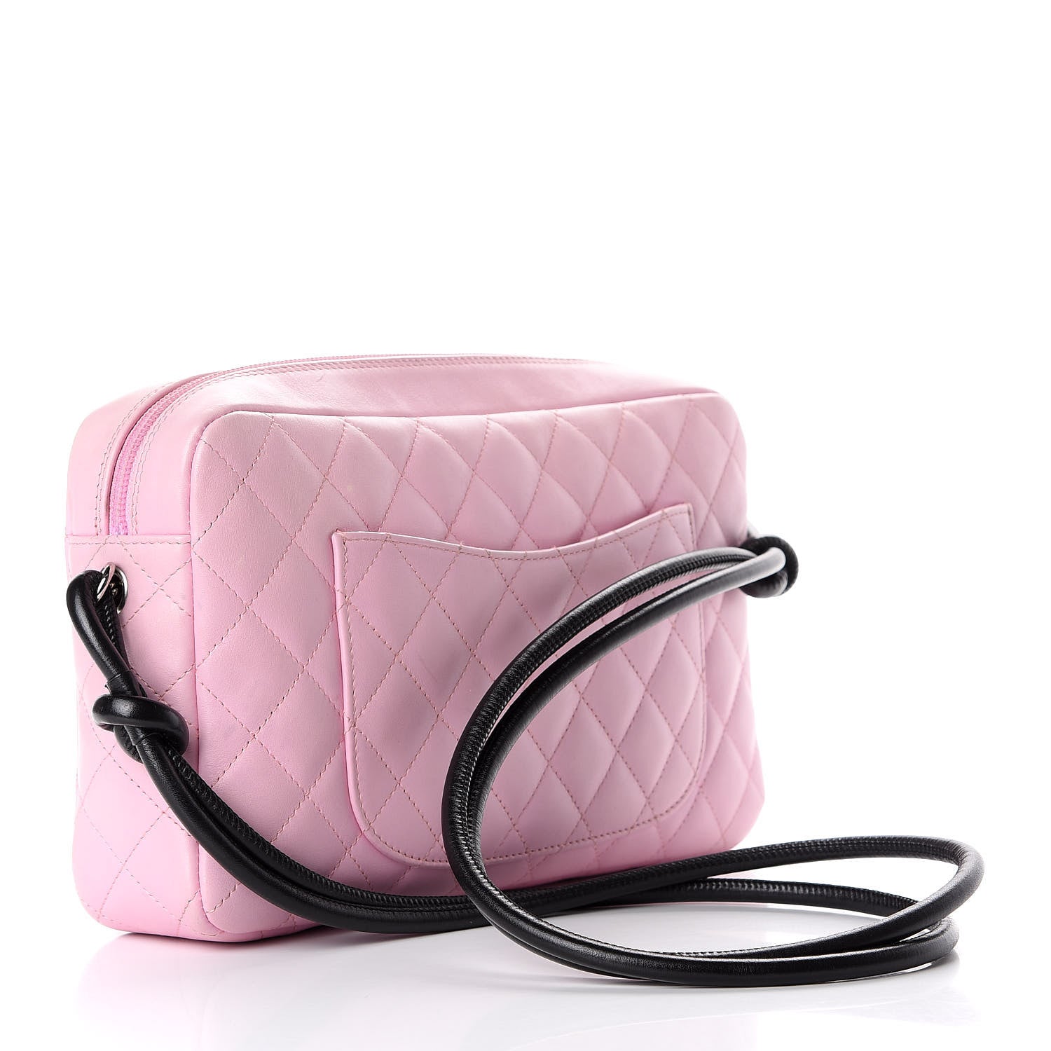 Chanel Calfskin Quilted Cambon Camera Case Pink Black 2 of 9