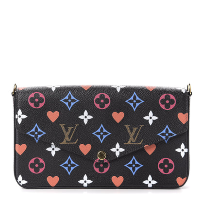 Louis Vuitton Game On Felicie Chain Wallet Black 1 of 7
