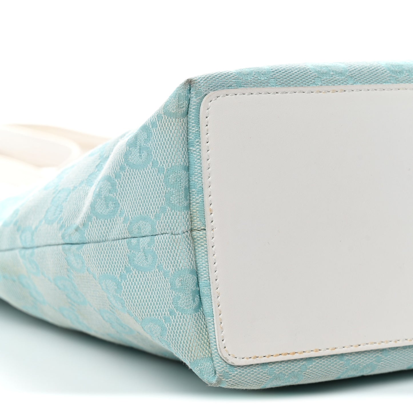 Monogram Small Bucket Tote Turquoise