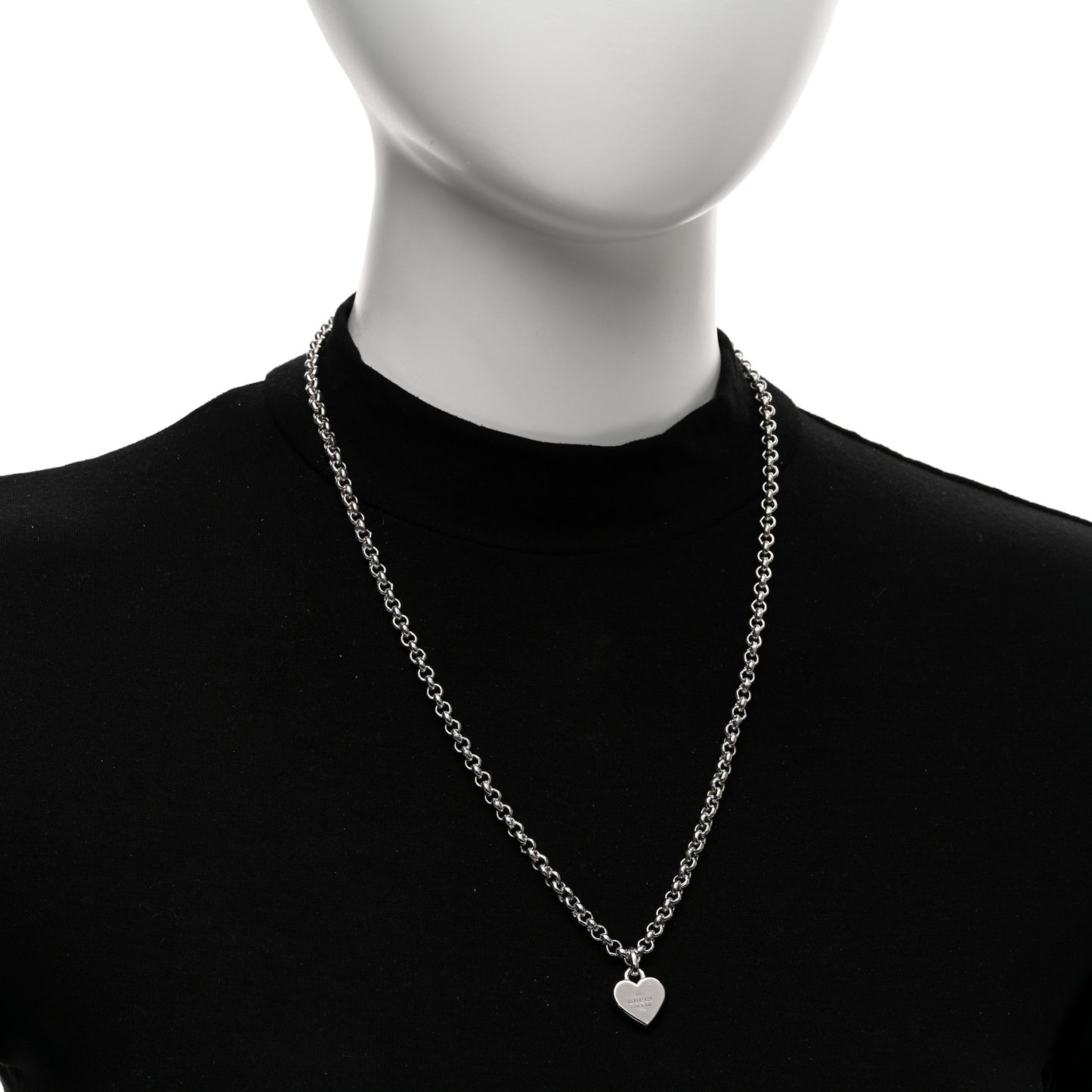 Sterling Silver Trademark Heart Pendant Necklace
