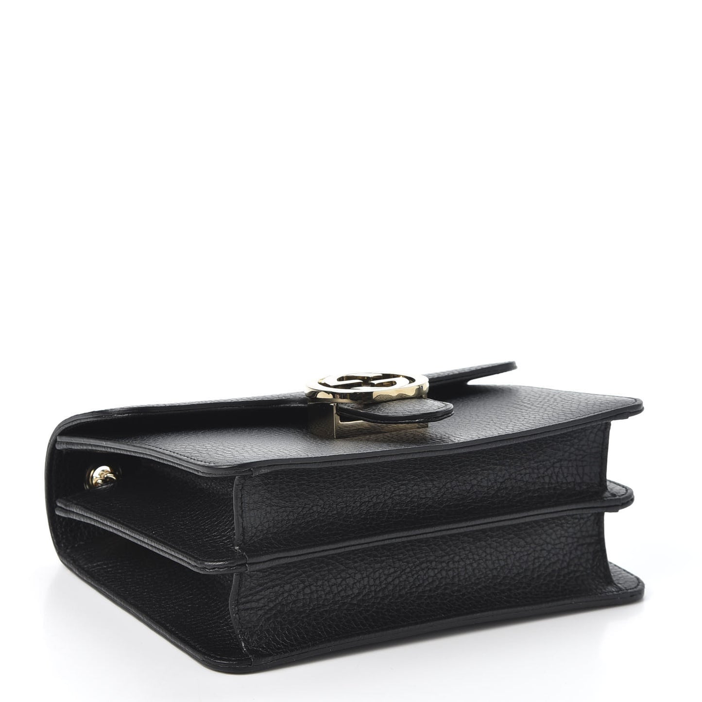 Dollar Calfskin Small Interlocking G Shoulder Bag Black