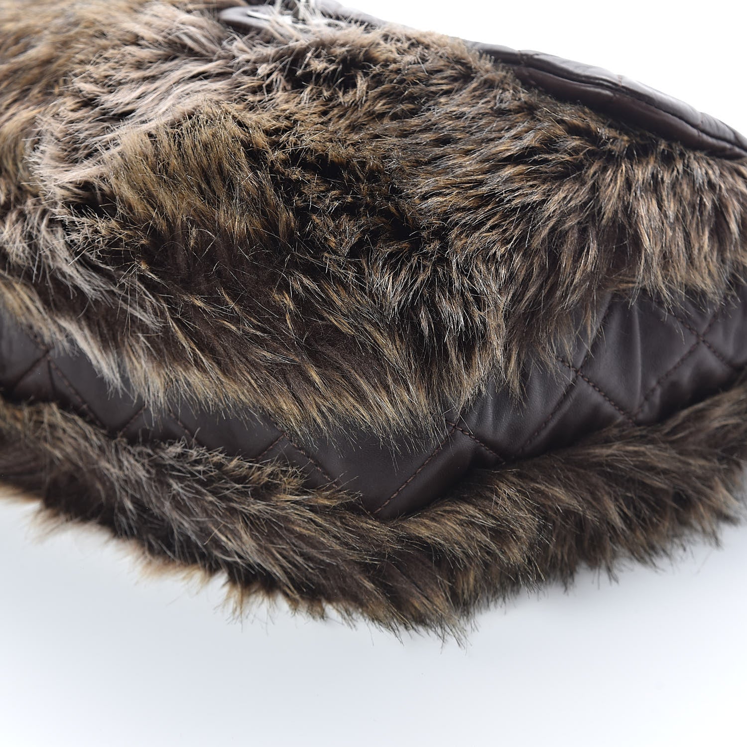 Chanel Lambskin Quilted Fantasy Fur Flap Brown 9 of 9