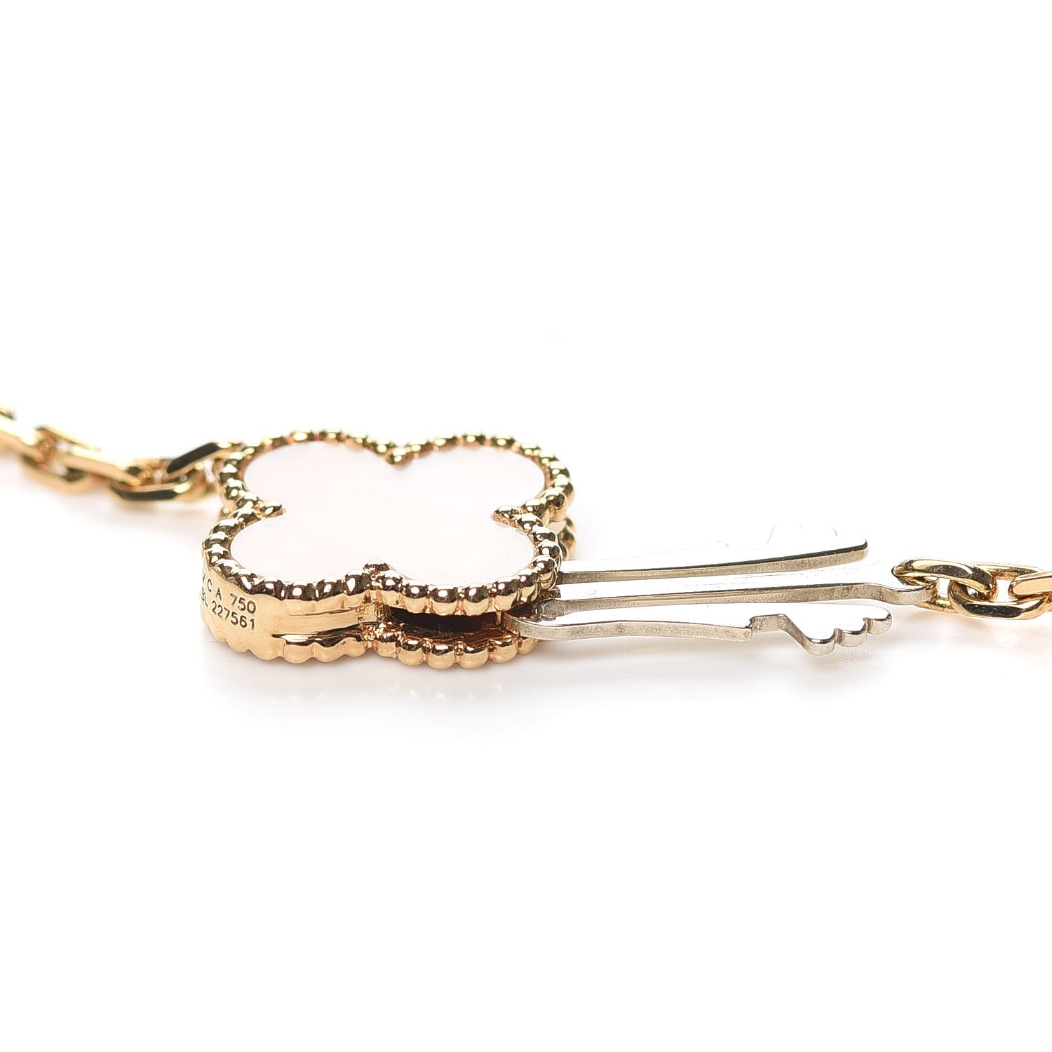 Van Cleef & Arpels 18K Yellow Gold Mother of Pearl 11 Motifs Magic Alhambra Necklace 5 of 7