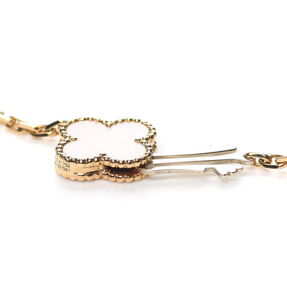 Van Cleef & Arpels 18K Yellow Gold Mother of Pearl 11 Motifs Magic Alhambra Necklace 5 of 7