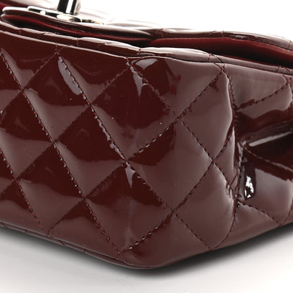 Chanel Patent Quilted Mini Square Flap Dark Red 9 of 9