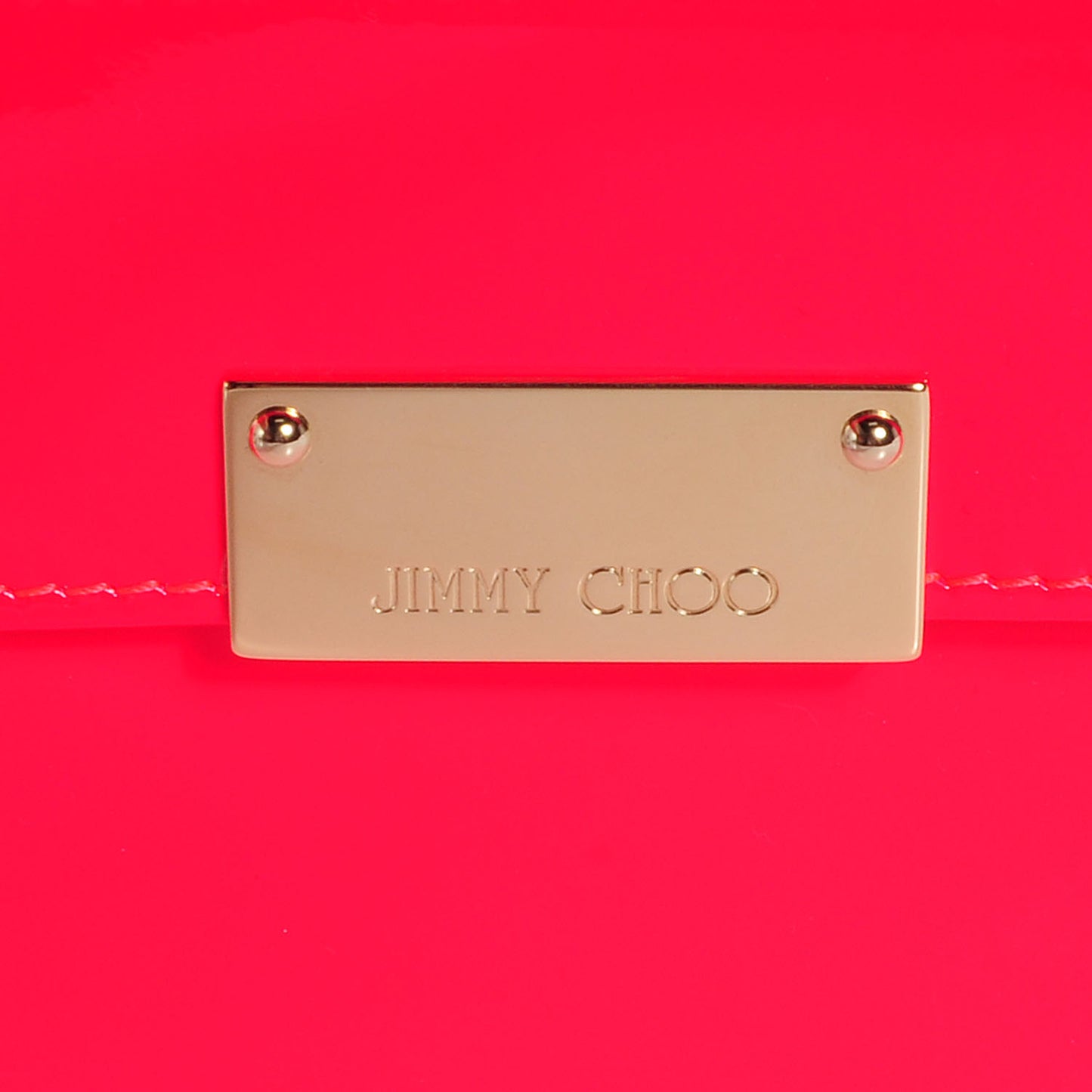 Patent Leather Reese Flap Clutch Neon Fuchsia