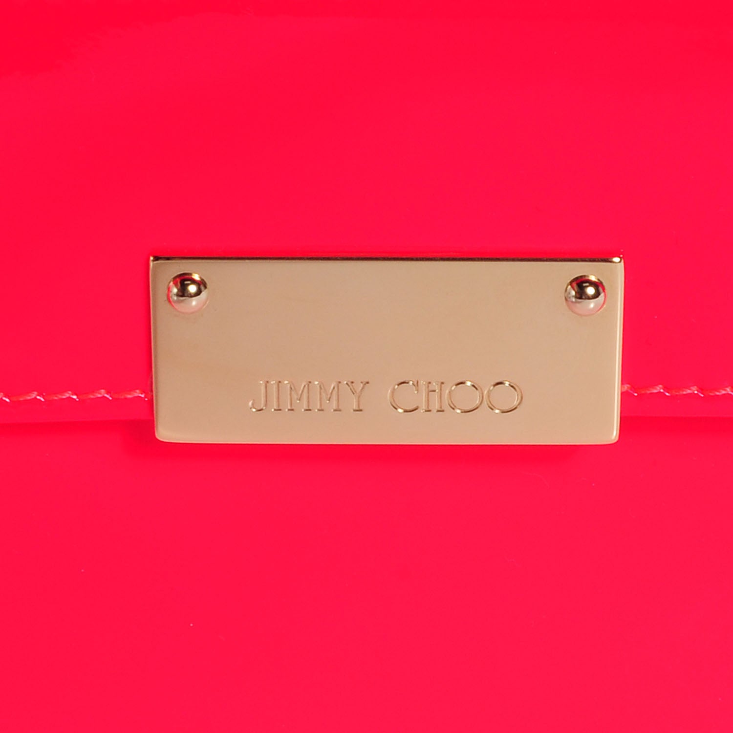 Jimmy Choo Patent Leather Reese Flap Clutch Neon Fuchsia 8 of 16