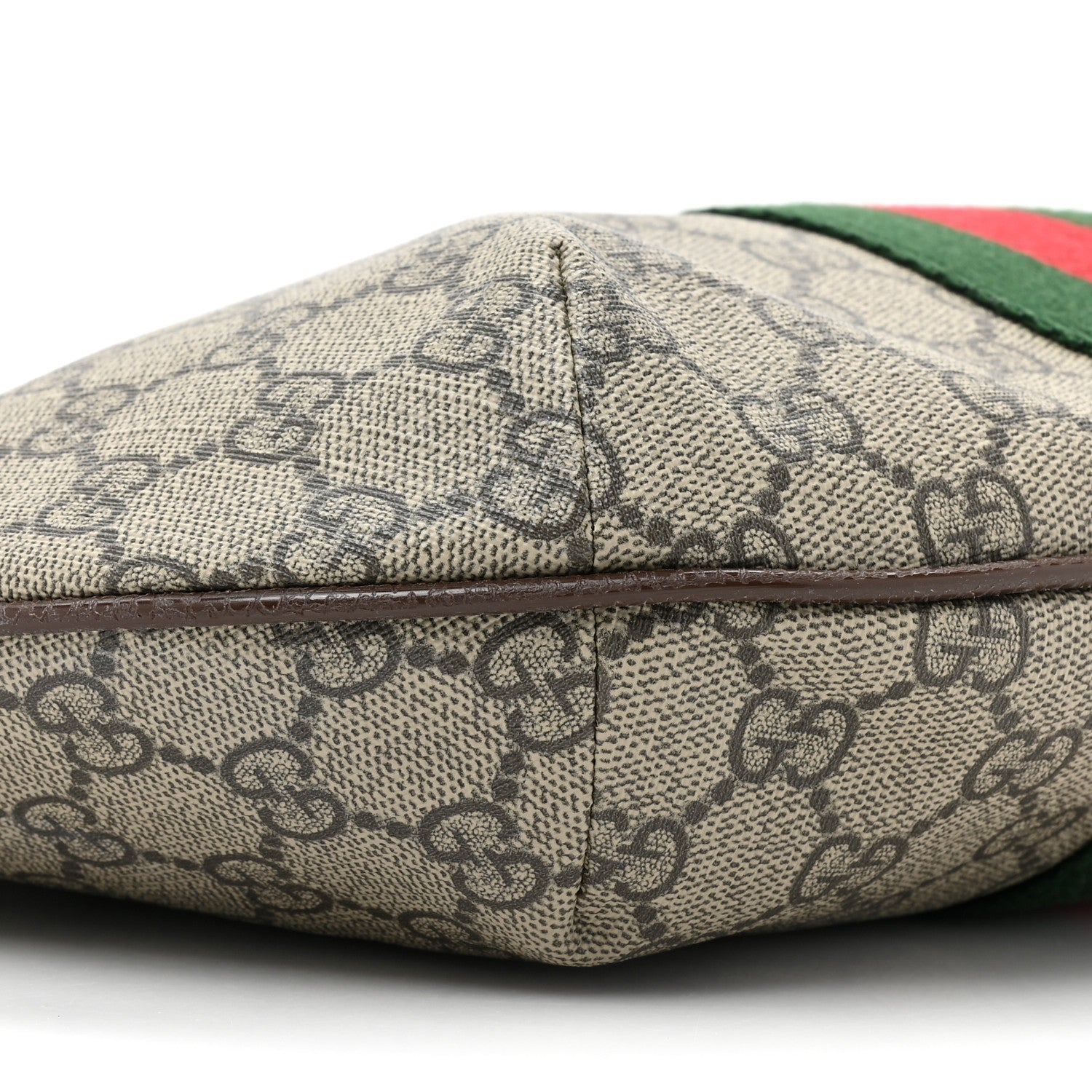 Gucci GG Supreme Monogram Web Small Ophidia Half Moon Hobo Brown 9 of 10