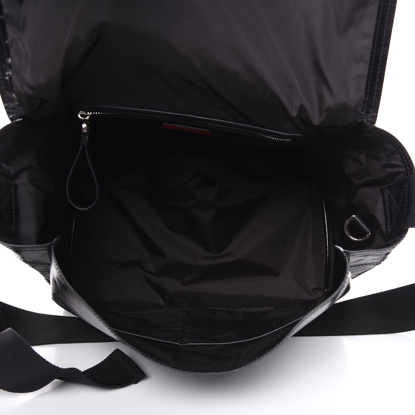 Shiny Canvas VLTN Medium Messenger Bag Black