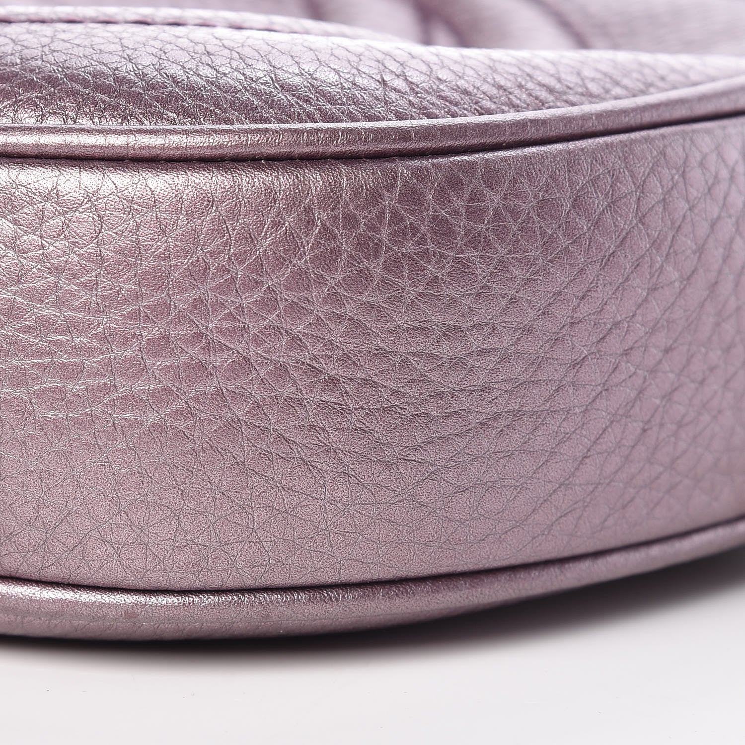 Gucci Metallic Pebbled Calfskin Mini Soho Chain Bag Purple 10 of 11