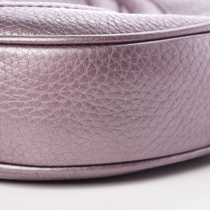 Gucci Metallic Pebbled Calfskin Mini Soho Chain Bag Purple 10 of 11