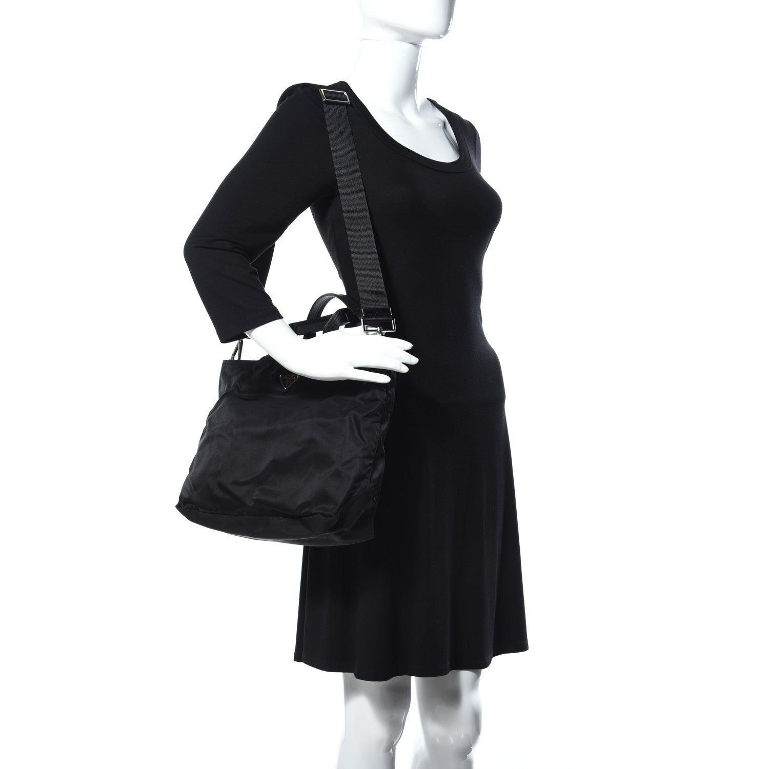 Prada Nylon Tessuto Vela Tote Black 2 of 10