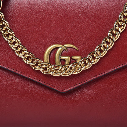Gucci Calfskin Diagonal GG Medium Thiara Double Envelope Shoulder Bag Black Red 11 of 12