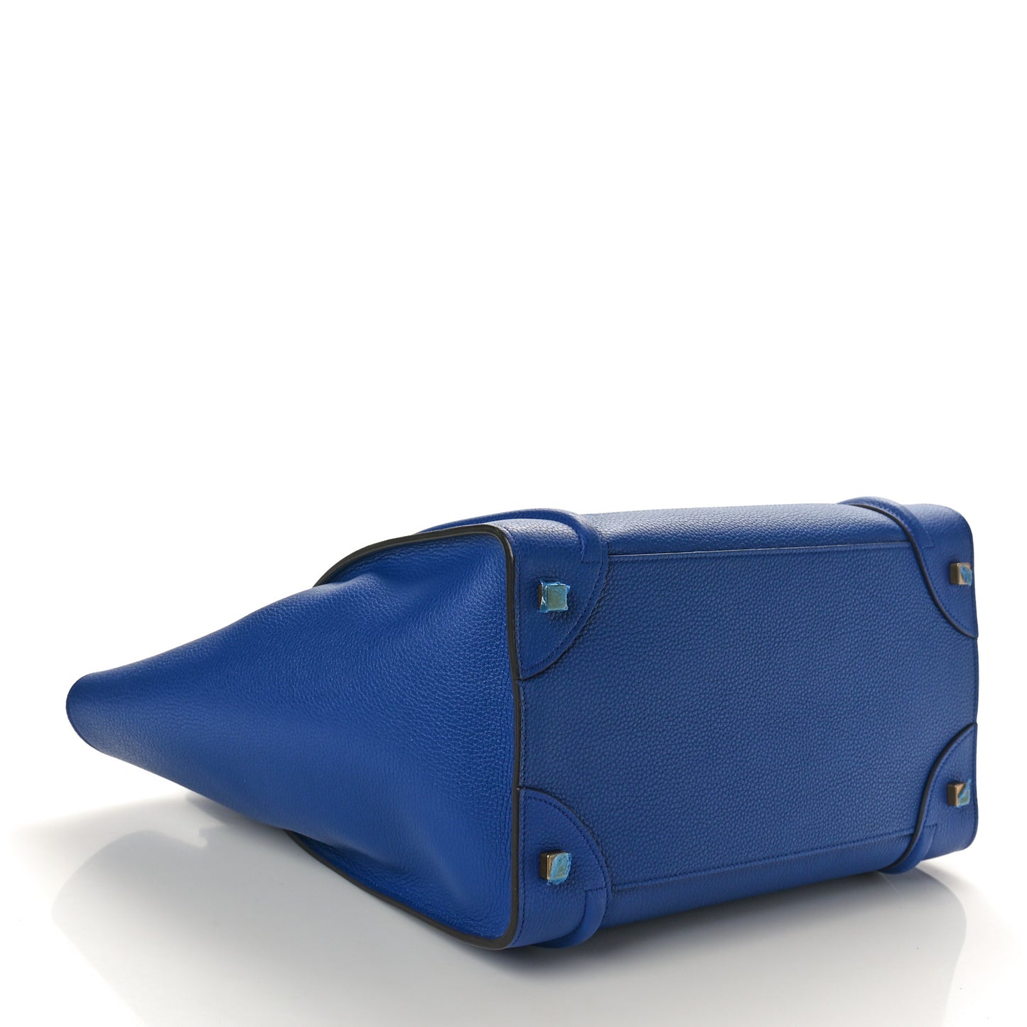 Drummed Calfskin Mini Luggage Indigo