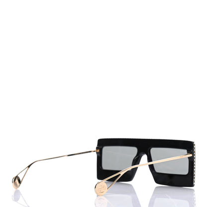 Gucci Acetate Crystal Mask-Frame Sunglasses GG0431S Black 4 of 4