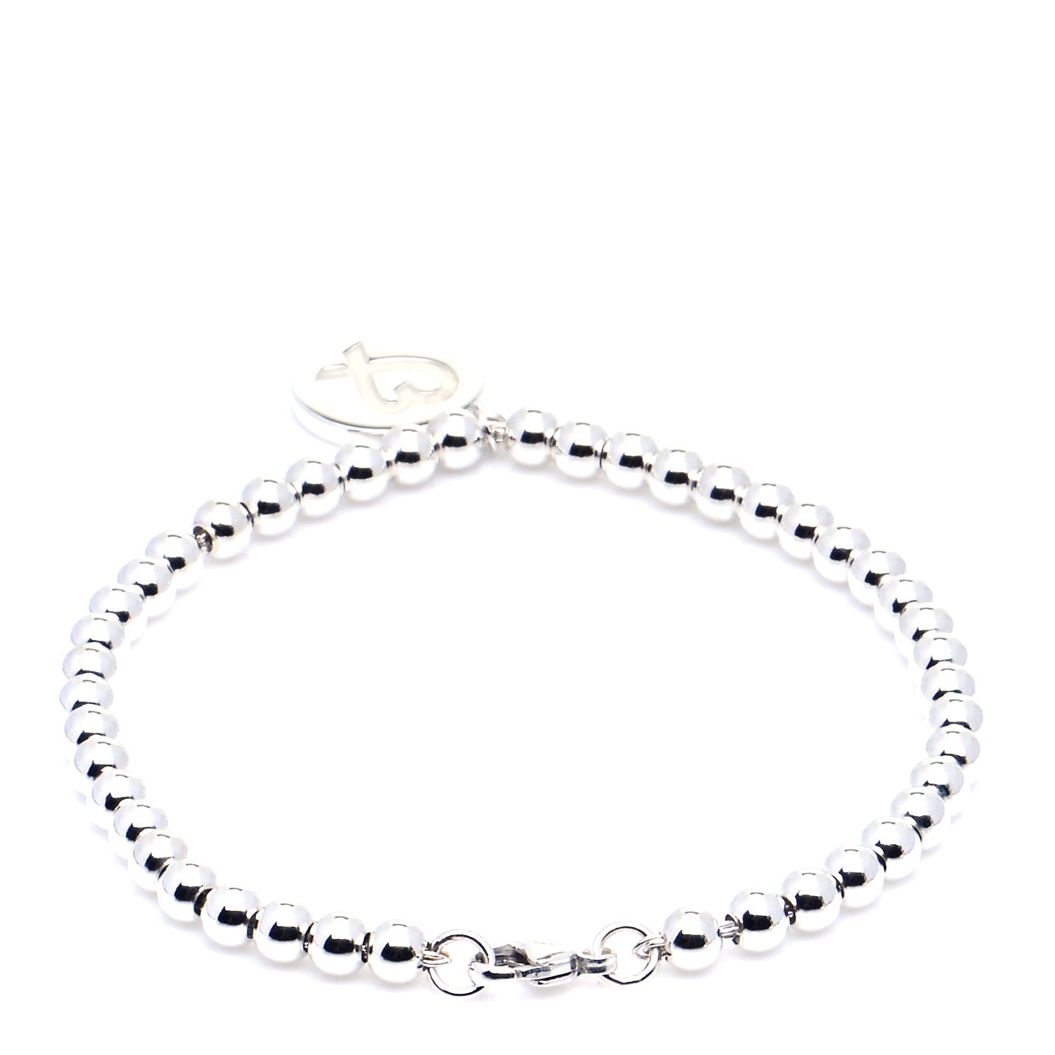 Tiffany Sterling Silver 4mm Paloma Picasso Loving Heart Tag Bead Bracelet 3 of 8