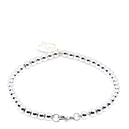 Tiffany Sterling Silver 4mm Paloma Picasso Loving Heart Tag Bead Bracelet 3 of 8
