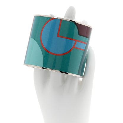 Hermes Enamel Printed Mega Wide Sport Bracelet 70 Veneneux 2 of 5