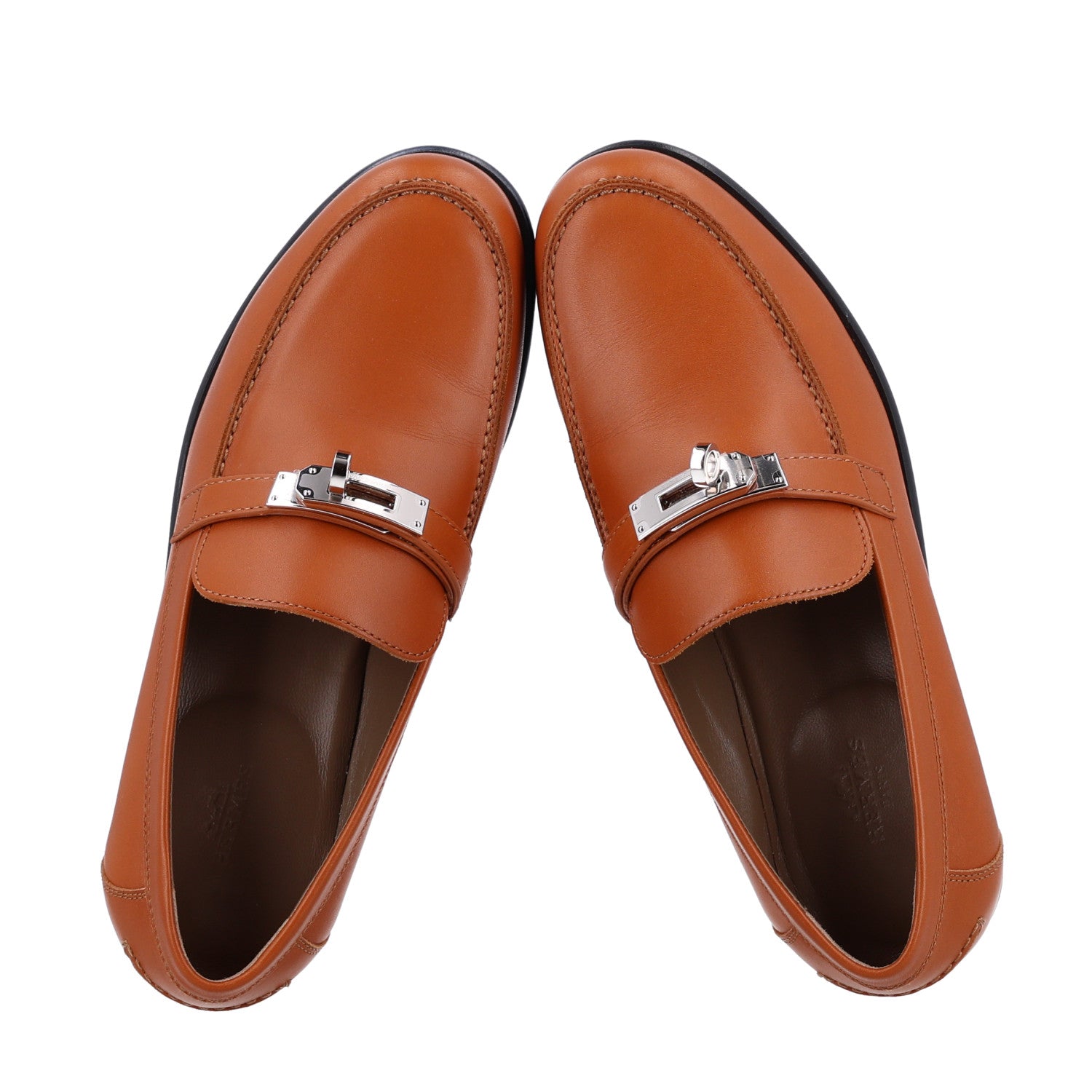 Hermes Calfskin Womens Destin Loafer 36 Naturel 2 of 11