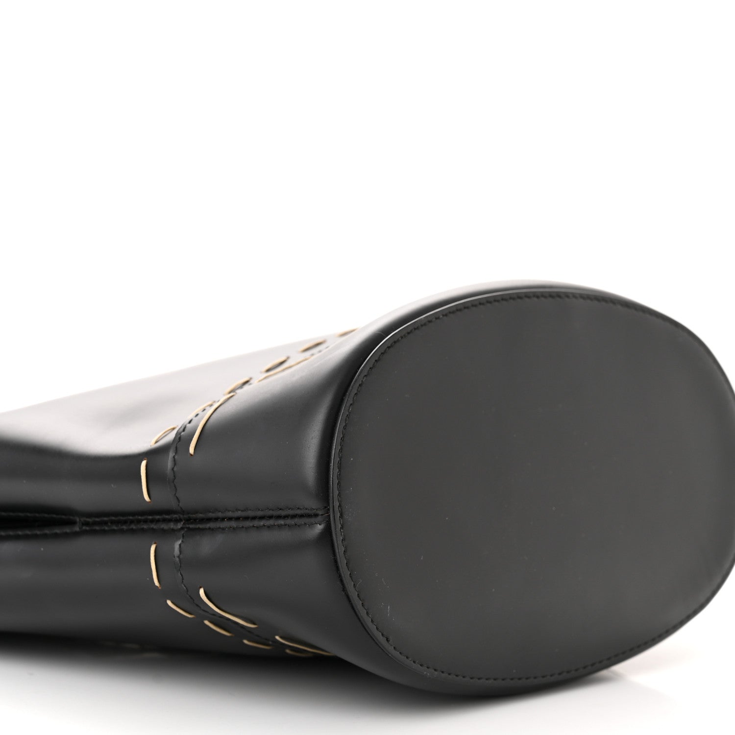 Balenciaga Calfskin Pickstitch Mini Top Handle Bucket Bag Black 9 of 11