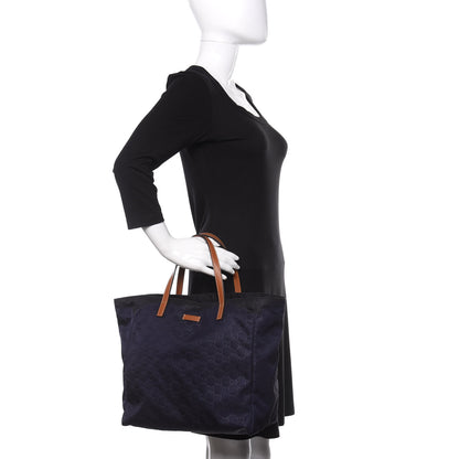 Gucci Nylon Guccissima Medium Tote Navy 2 of 12