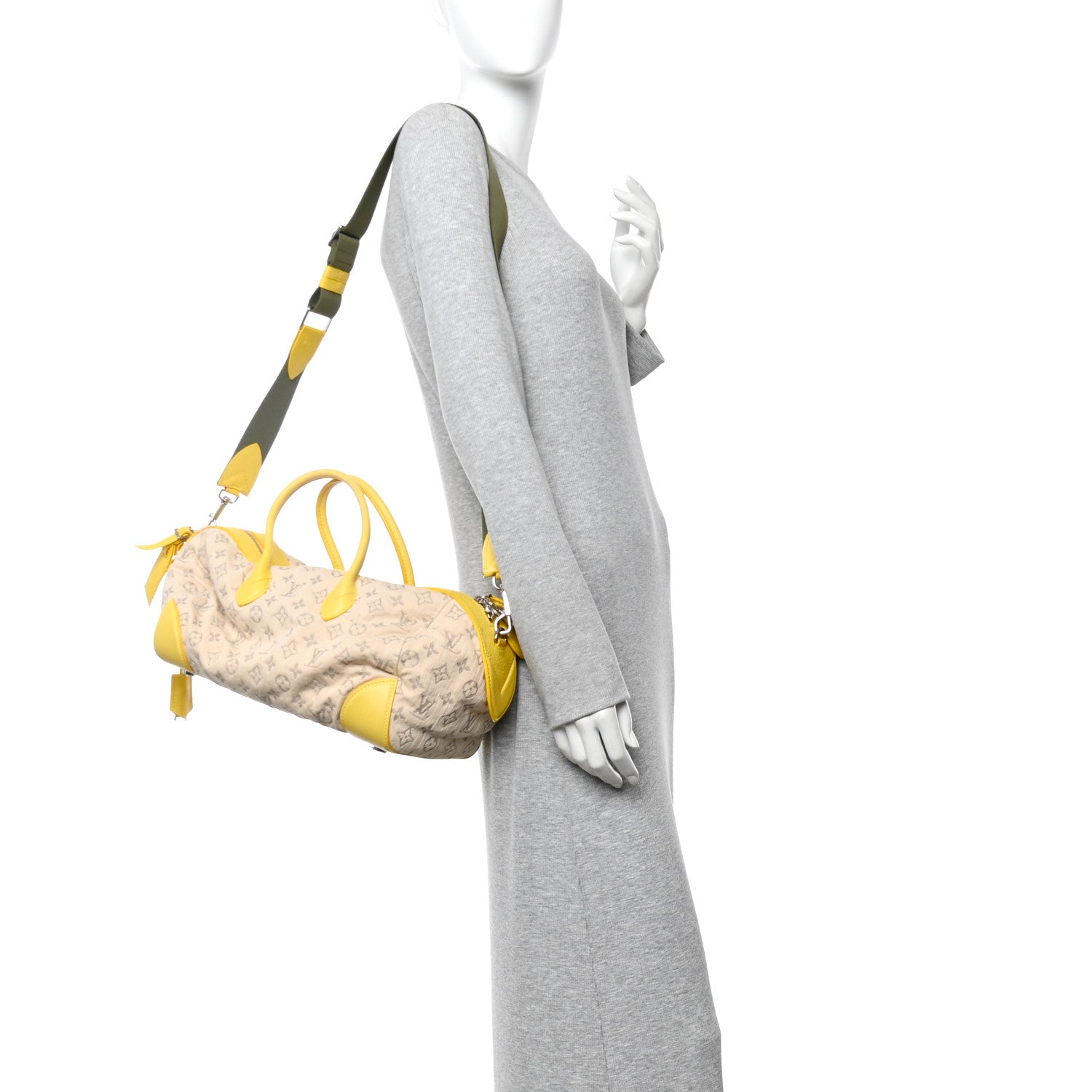 Louis Vuitton Monogram Denim Speedy Round Yellow 2 of 11
