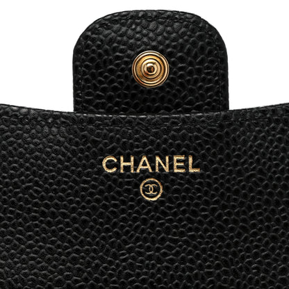 Chanel Caviar Quilted Compact Flap Wallet Black 6 of 8