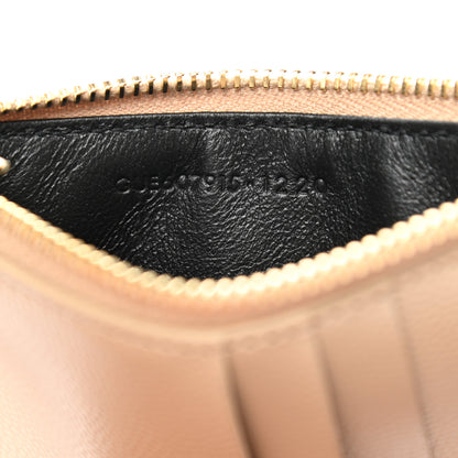 Saint Laurent Monogram Grain de Poudre 5 Fragments Zip Pouch Card Holder Dark Latte 7 of 9