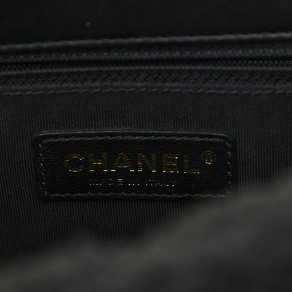 Chanel Shearling Lambskin Medium Coco Handle Flap Black 6 of 14
