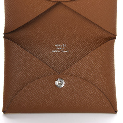 Hermes Epsom Calvi Card Case Gold 5 of 6