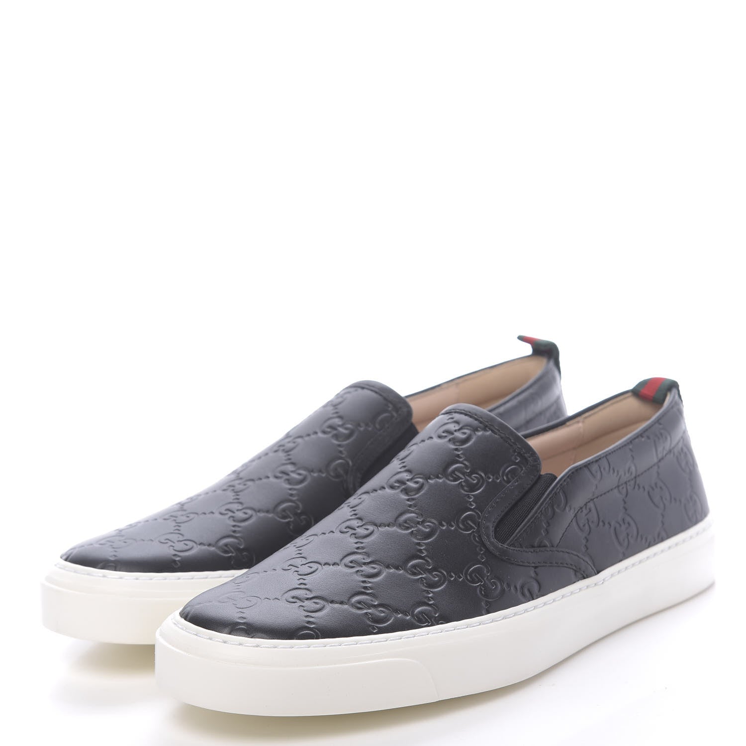 Gucci Guccissima Dublin Slip On Sneakers 41.5 Black 3 of 9