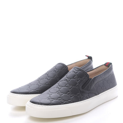 Gucci Guccissima Dublin Slip On Sneakers 41.5 Black 3 of 9