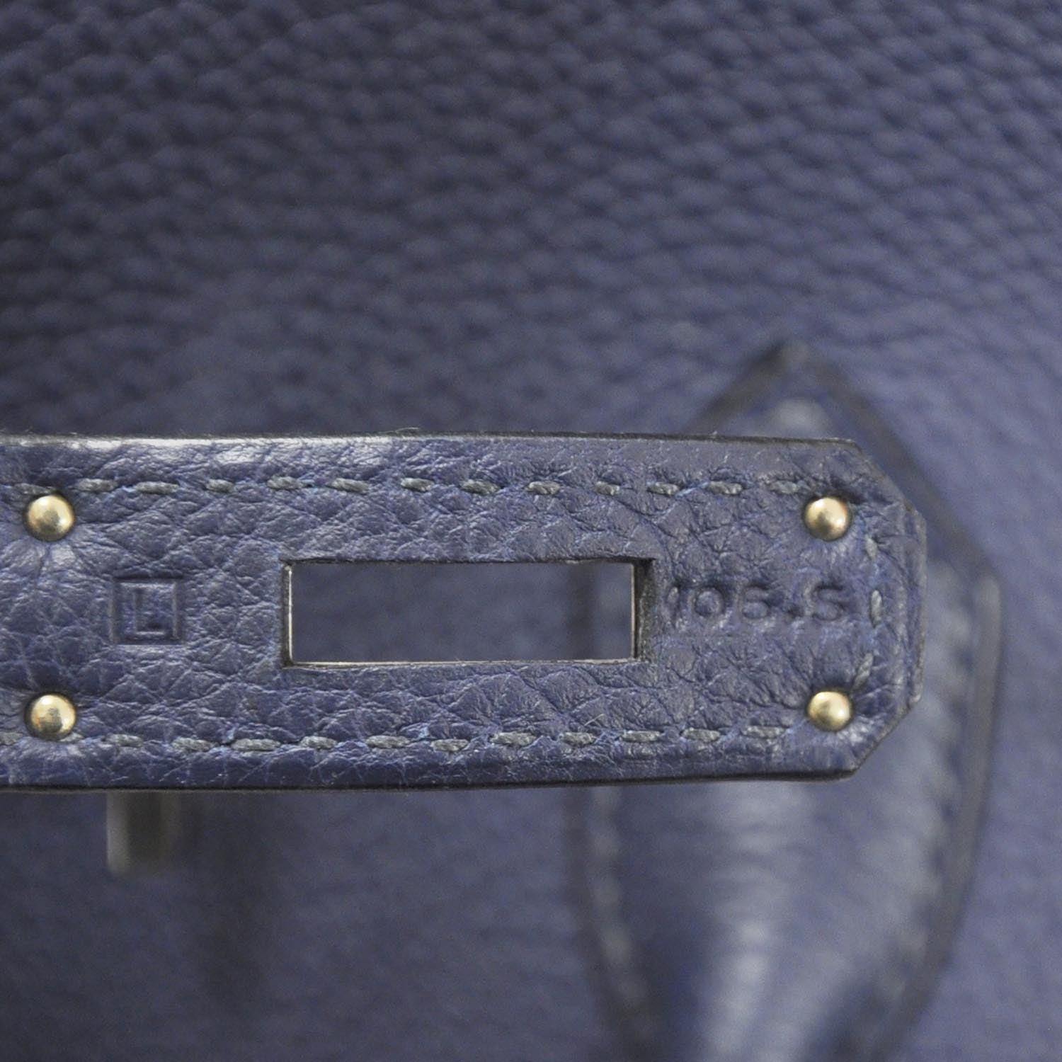 Hermes Taurillon Togo BIRKIN 35 Navy 9 of 9