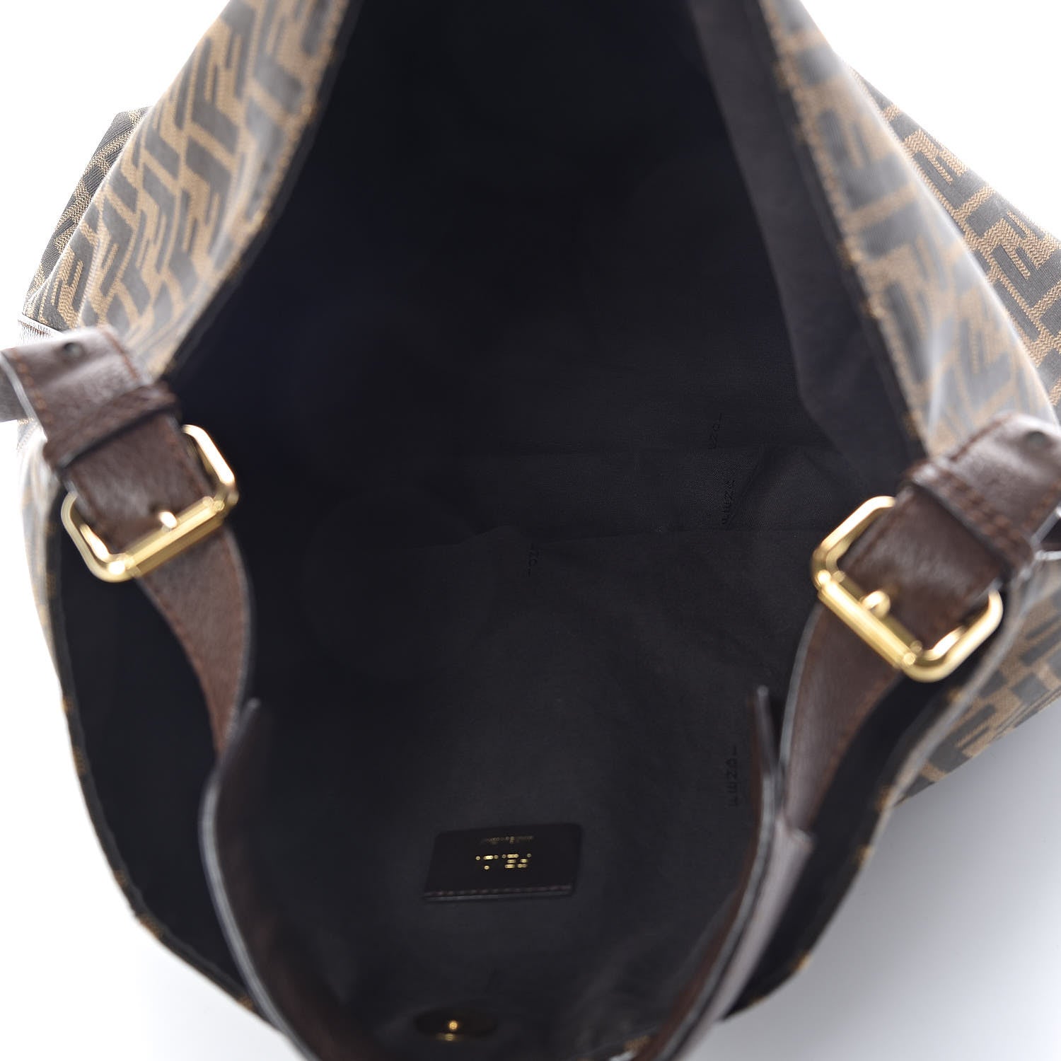 Fendi Zucca Vitello Artic Large Hobo Tobacco Castagna 5 of 10