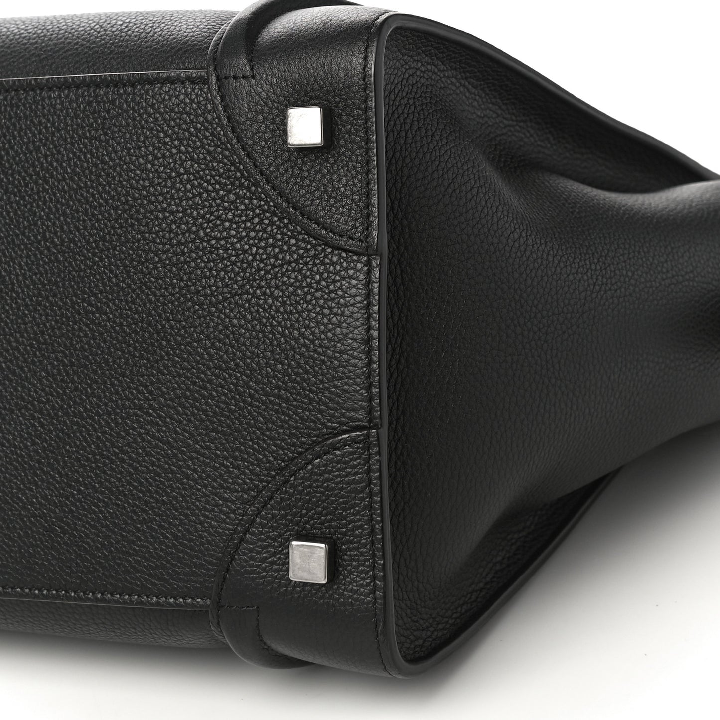Drummed Calfskin Mini Luggage Black