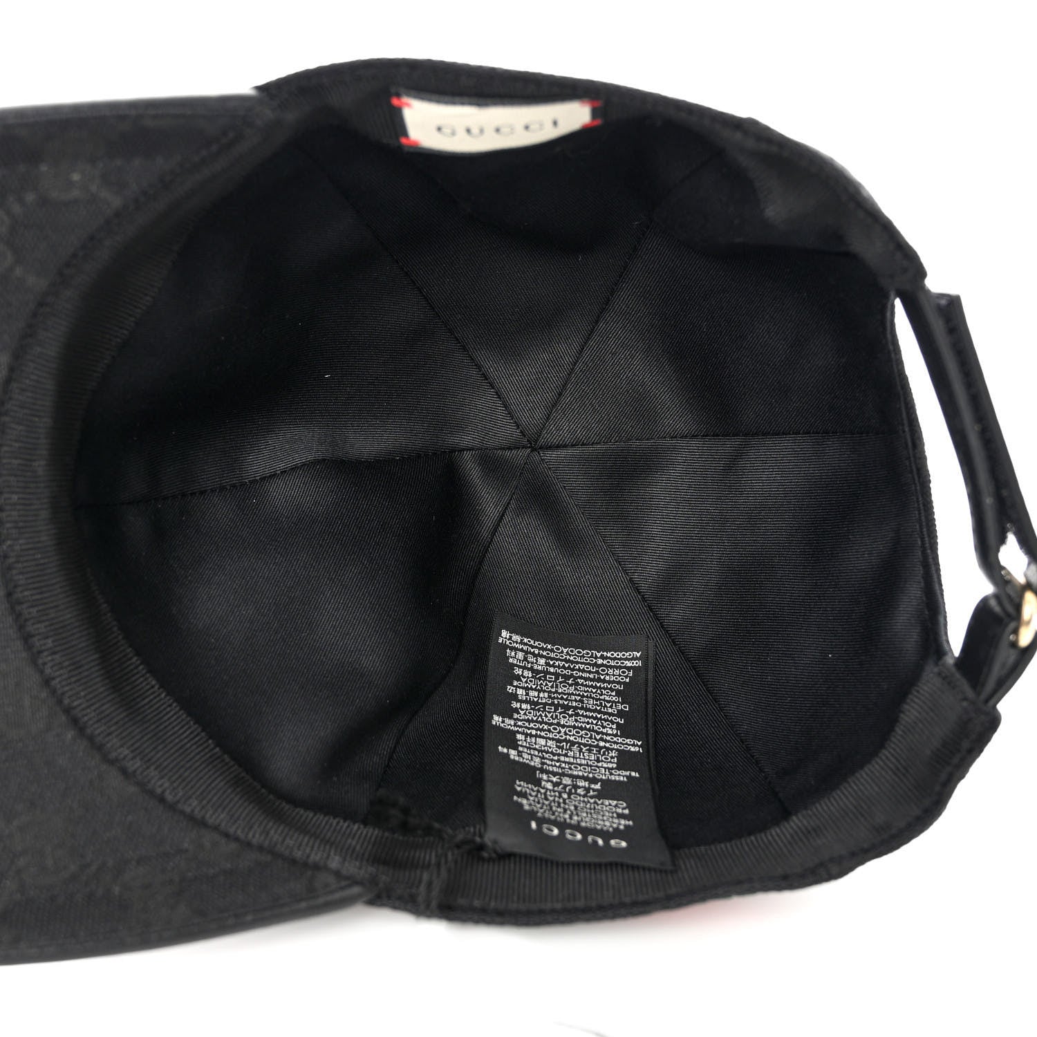 Gucci Monogram Web Baseball Hat S Black 6 of 8