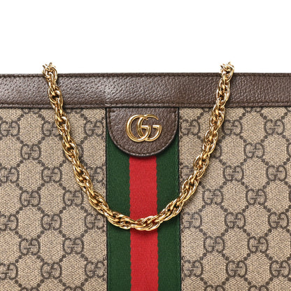 Gucci GG Supreme Monogram Web Small Ophidia Chain Shoulder Bag Brown 8 of 10