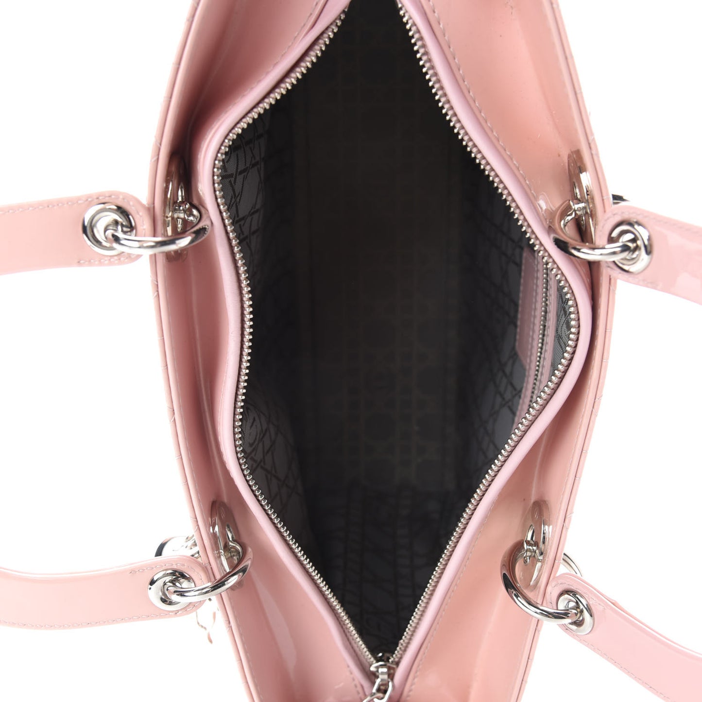 Patent Cannage Large Lady Dior Pink