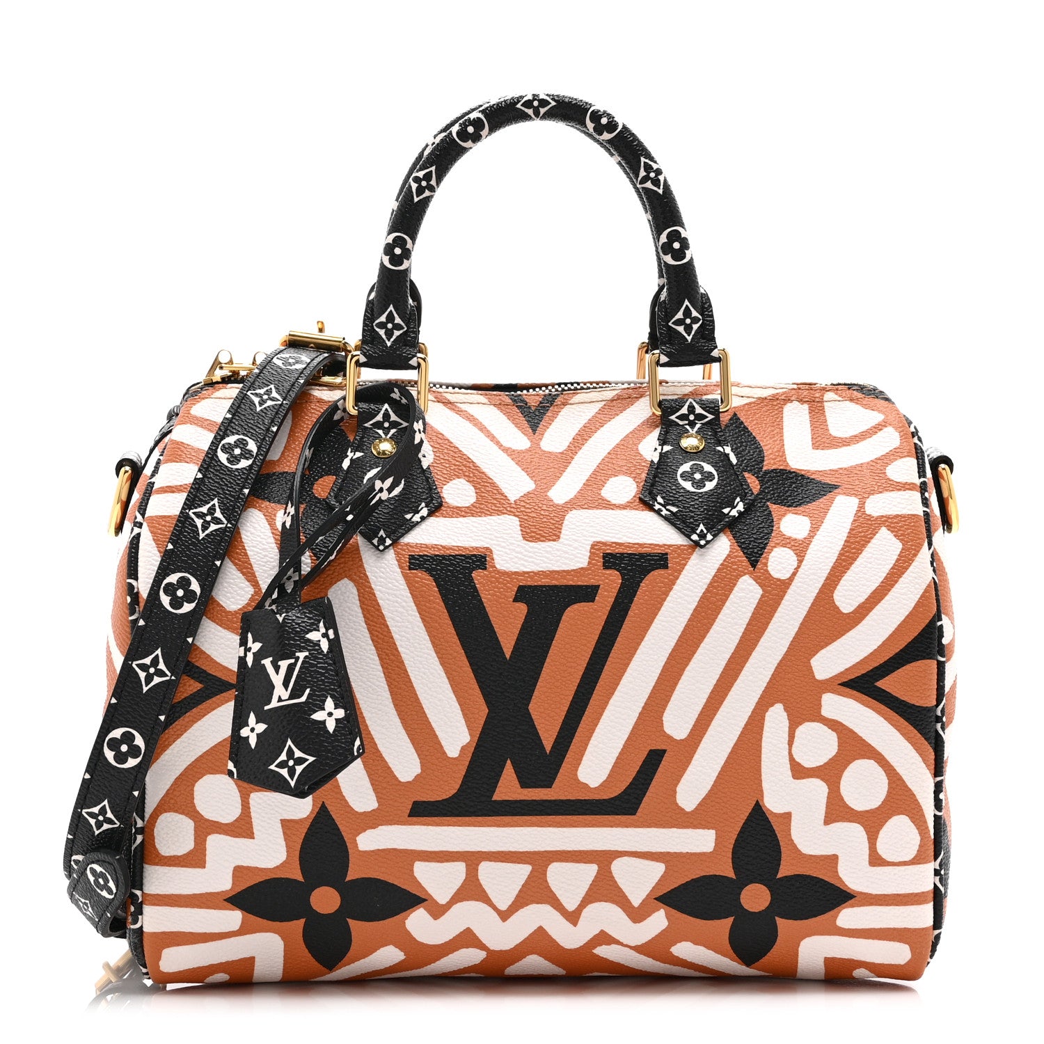 Louis Vuitton Monogram Giant Crafty Speedy Bandouliere 25 Creme Caramel 1 of 9