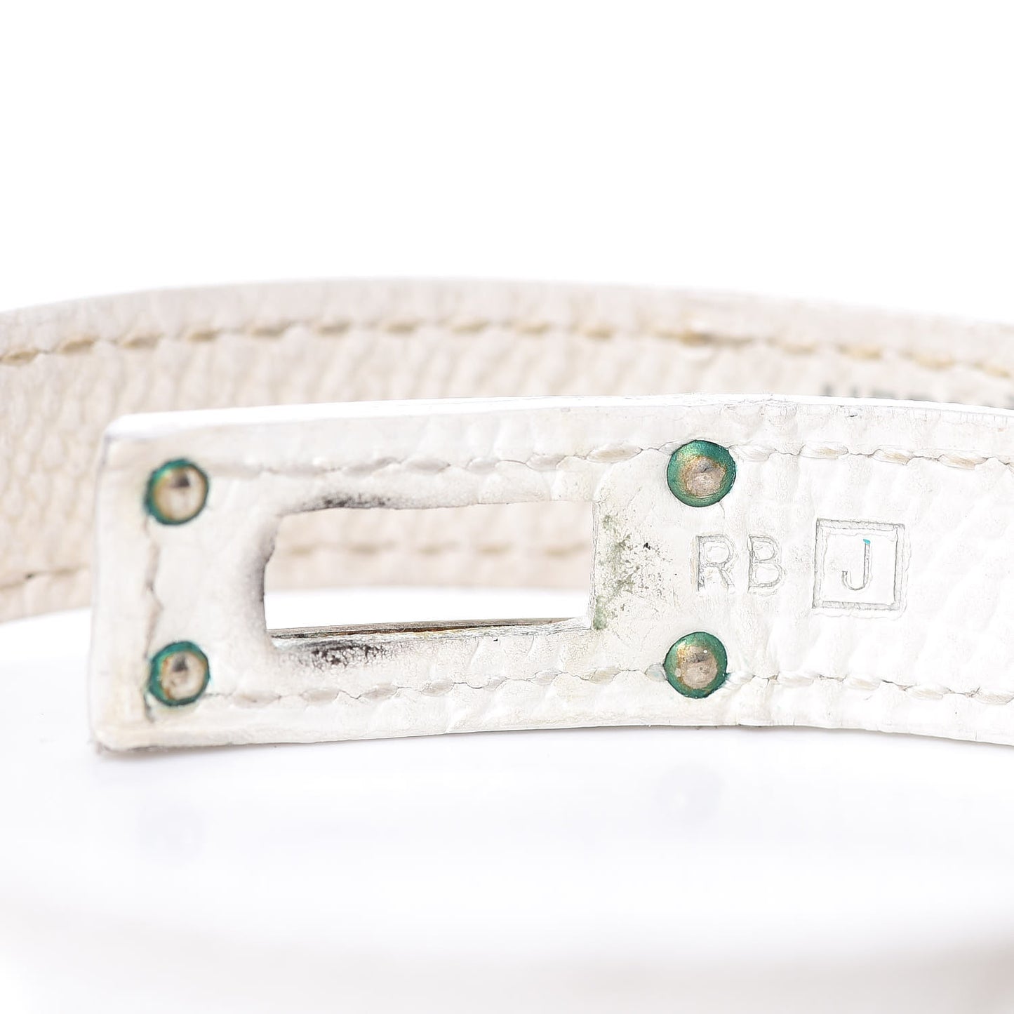 Epsom Kelly Double Tour Bracelet M White