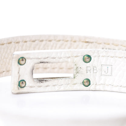 Hermes Epsom Kelly Double Tour Bracelet M White 6 of 8