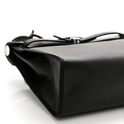 Hermes Toile H Berline Vache Hunter Herbag Zip PM 31 Black Ecru 5 of 11