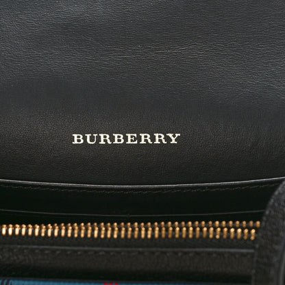 Burberry Canvas Tartan Mix Hampshire Wallet on Chain Yellow Multicolor 6 of 9