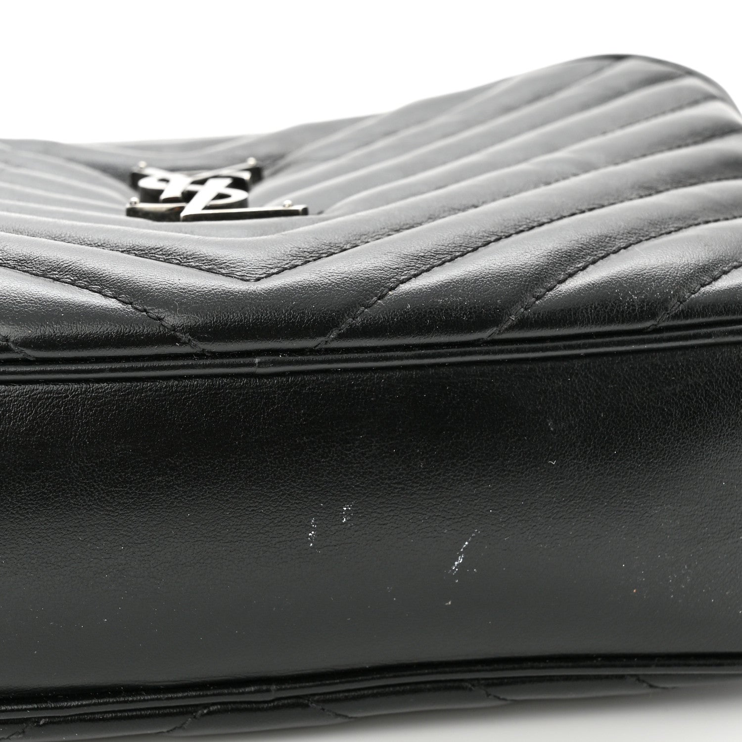Saint Laurent Calfskin Matelasse Monogram Lou Camera Bag Black 11 of 11