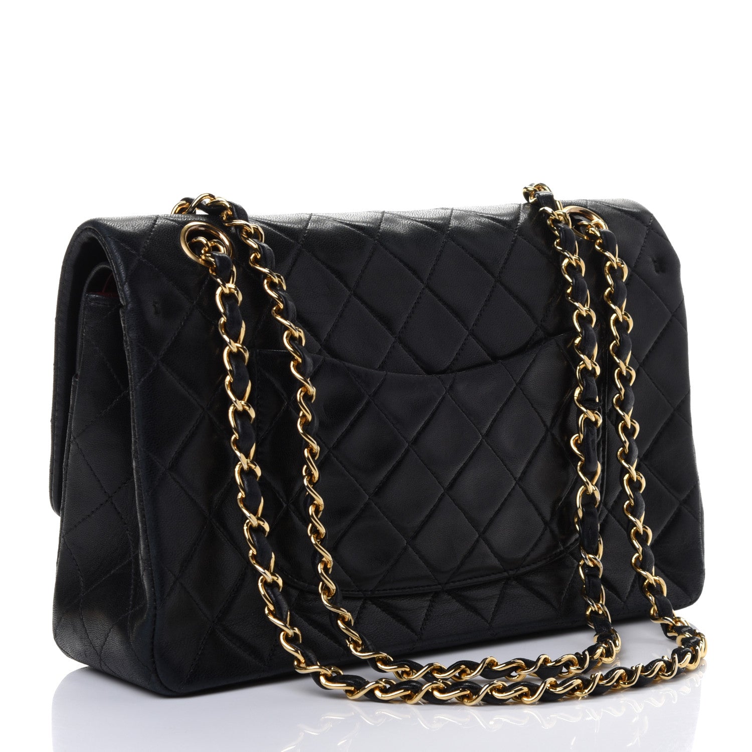 Chanel Lambskin Quilted Medium Double Flap Black 2 of 4