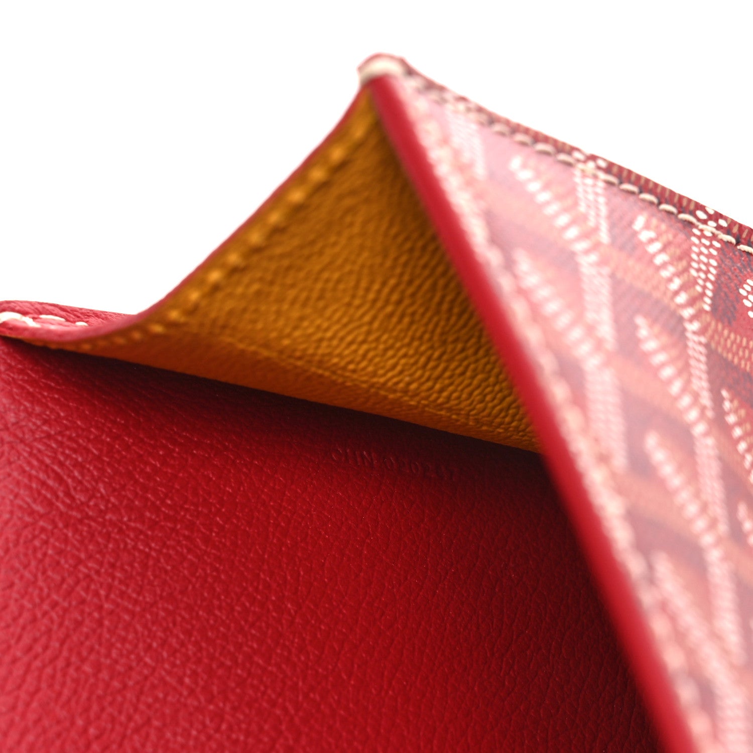 Goyard Goyardine Calfskin Chypre Wallet Pouch Red 6 of 11