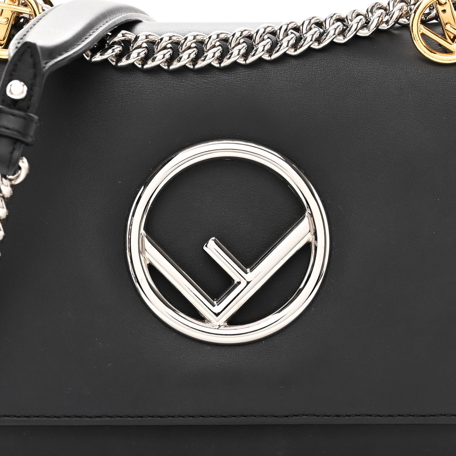 Fendi Vitello Century Opaco F is Fendi Small Kan I Shoulder Bag Black 8 of 10
