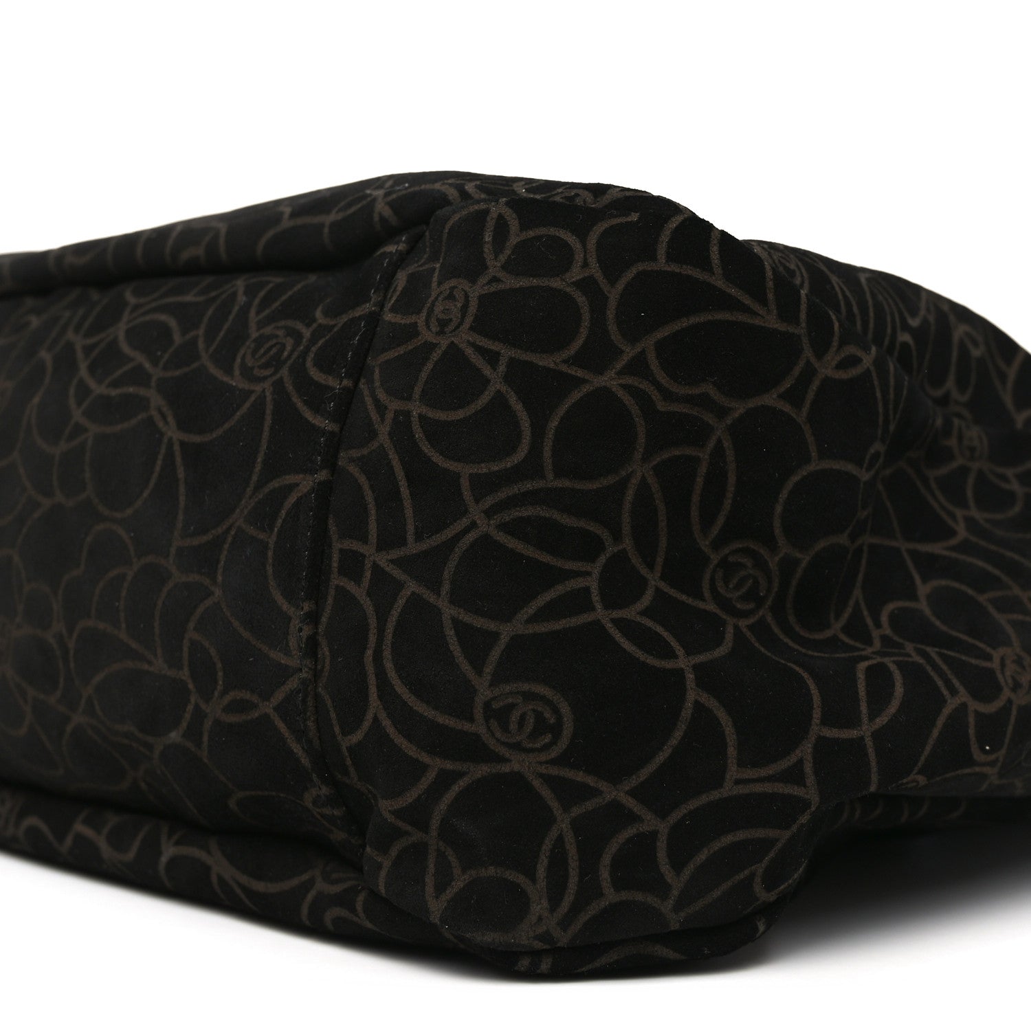 Chanel Suede Camellia Hobo Bag Black 18 of 19