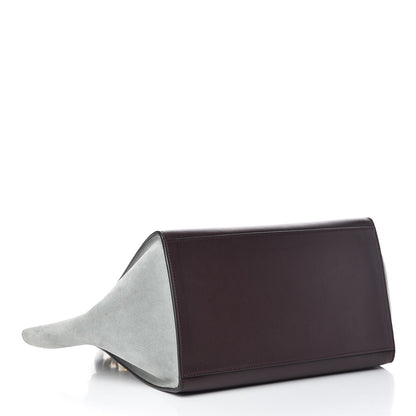 Celine Smooth Calfskin Suede Medium Tri-Color Trapeze Dark Grey 4 of 13