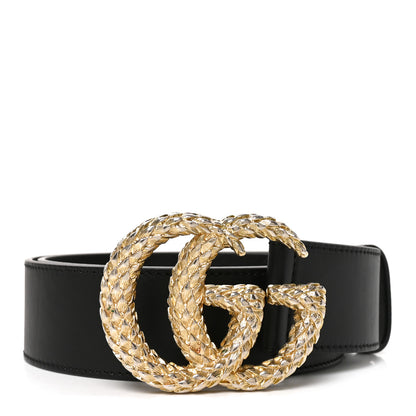 Gucci Moon Calfskin Scales Double G 40mm Belt 85 34 Black 1 of 4